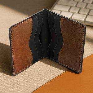 The Warp - Leather Cardholder Wallet - Black/Brown