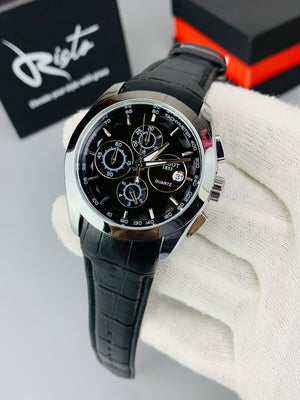 Tissot Luxury Chronograph Watch for Men | Business Edition - Black Silver