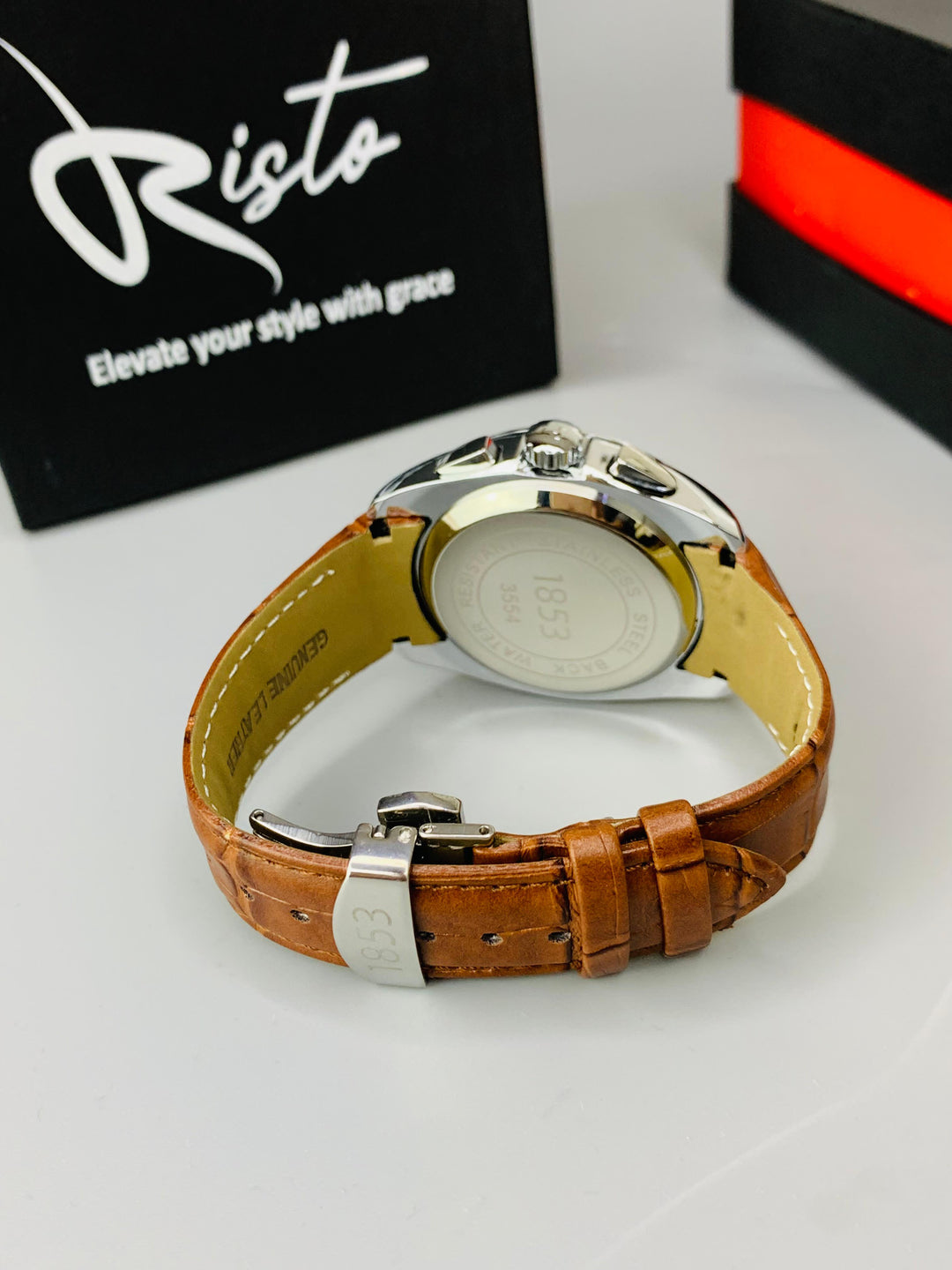 Tissot Luxury Chronograph Watch for Men | Business Edition - Brown Golden