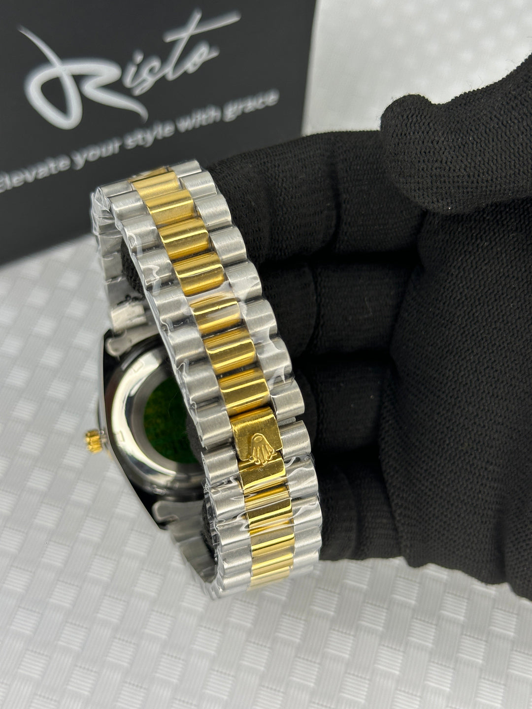 RLX - Oyster Perpetual Day & Date - Two Tone Silver