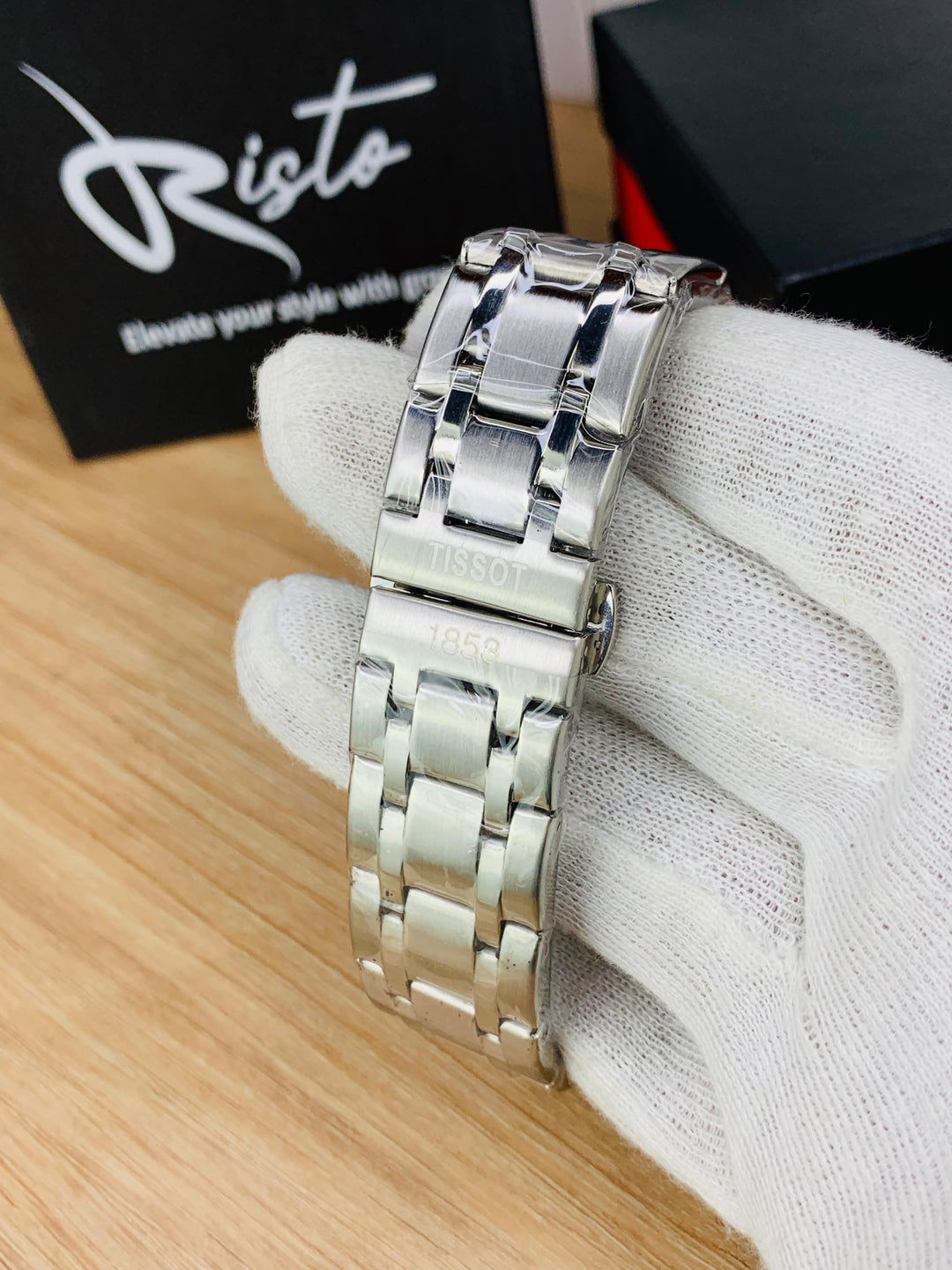 Tissot Luxury Chronograph Watch for Men | Stainless Steel - Silver White