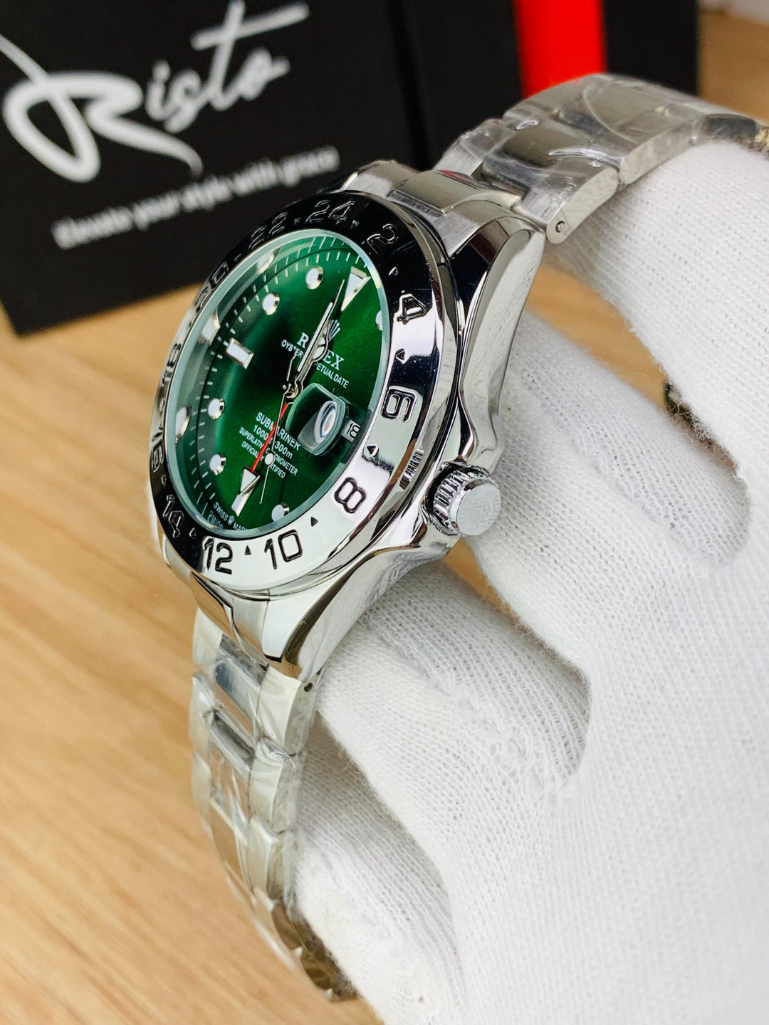 RLX Luxury Explorer 16570 - Stainless Steel - Green