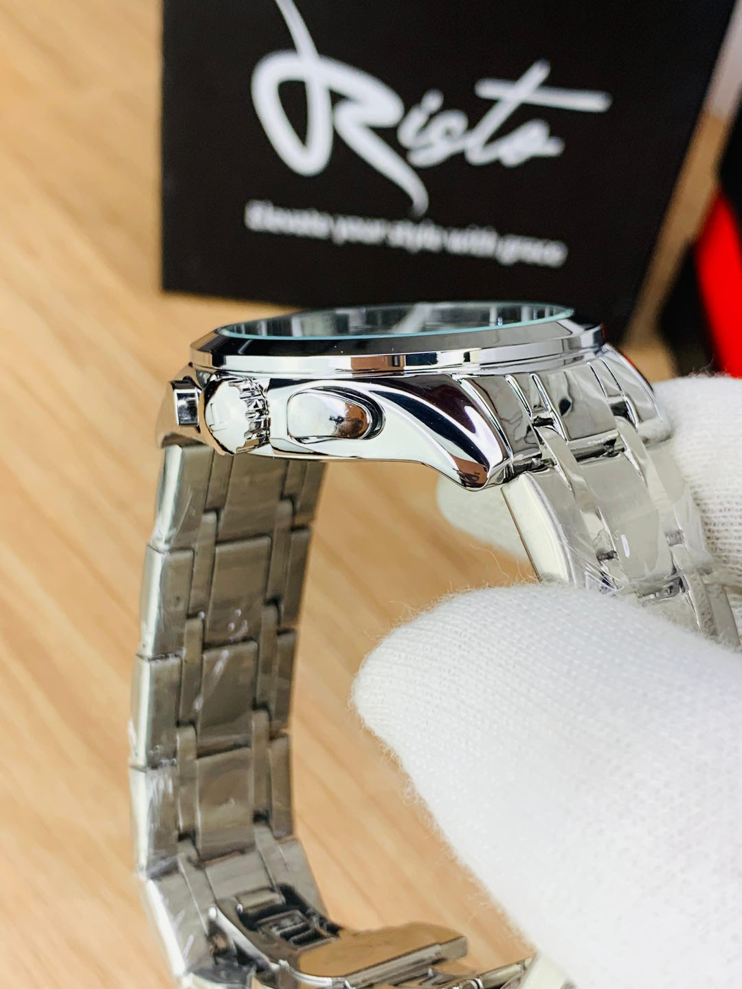 Tissot Luxury Chronograph Watch for Men | Stainless Steel - Silver Black