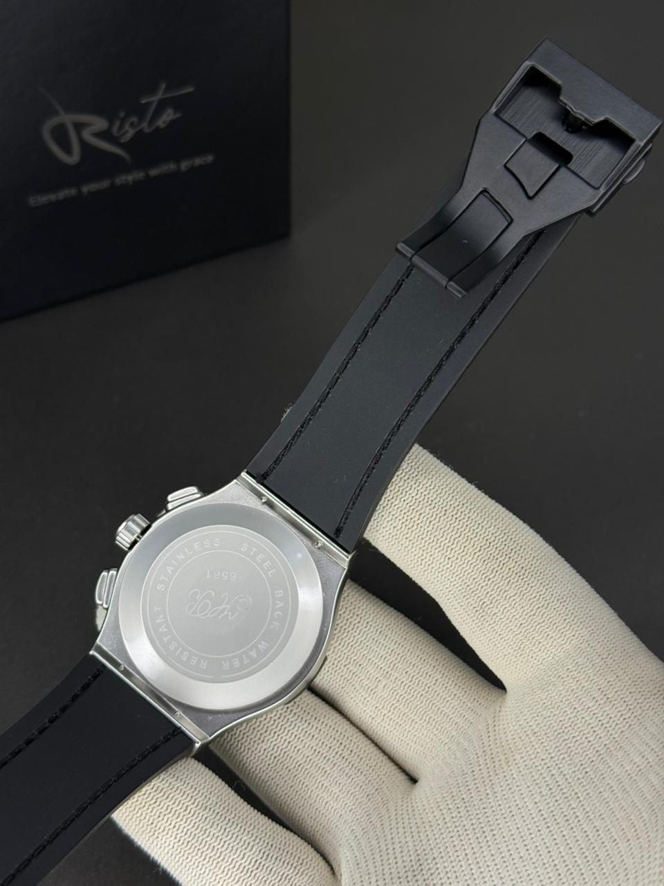HB Arabic Dial - Leather Straps - Premium Watch - White Grey
